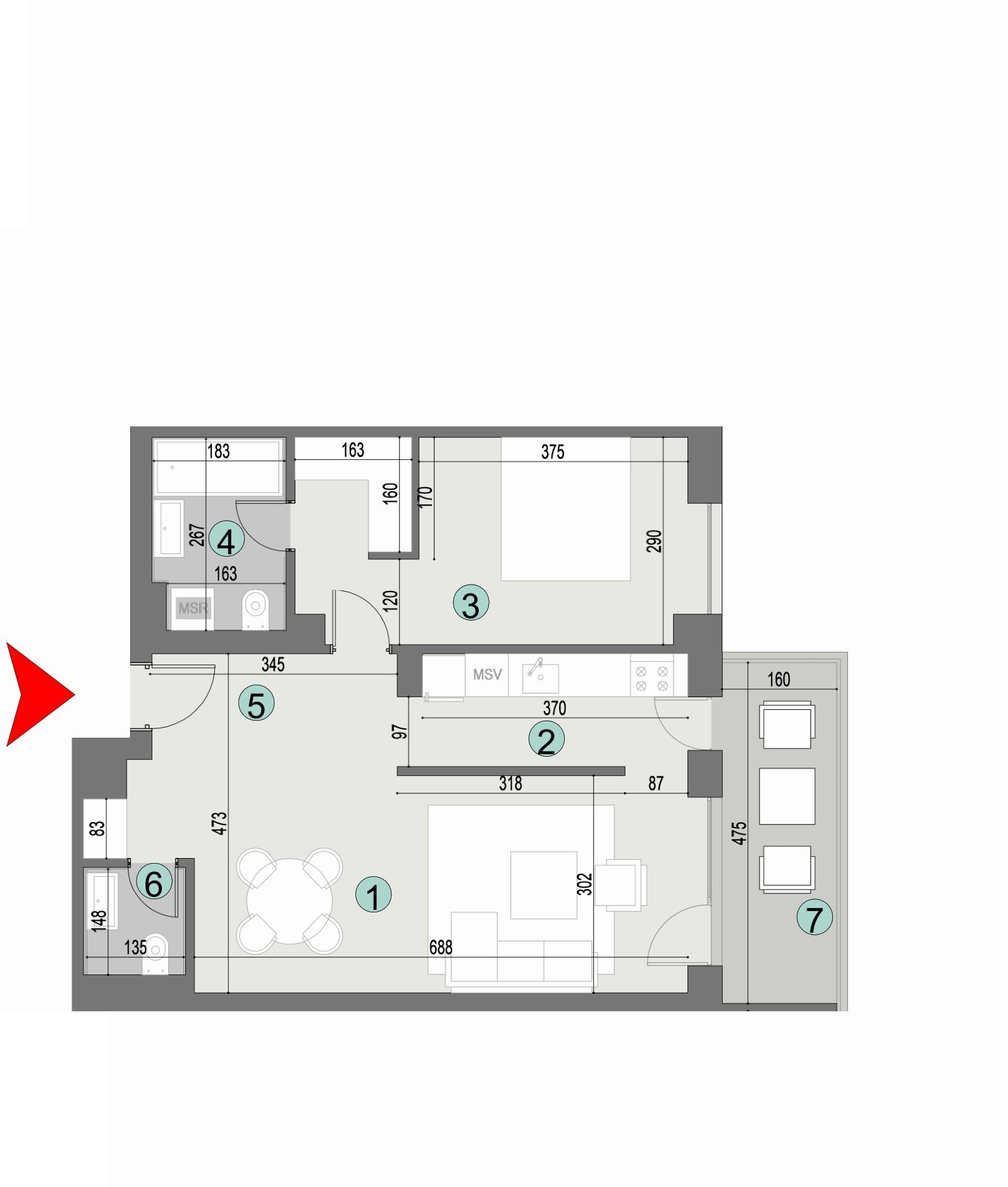 Plan apartament