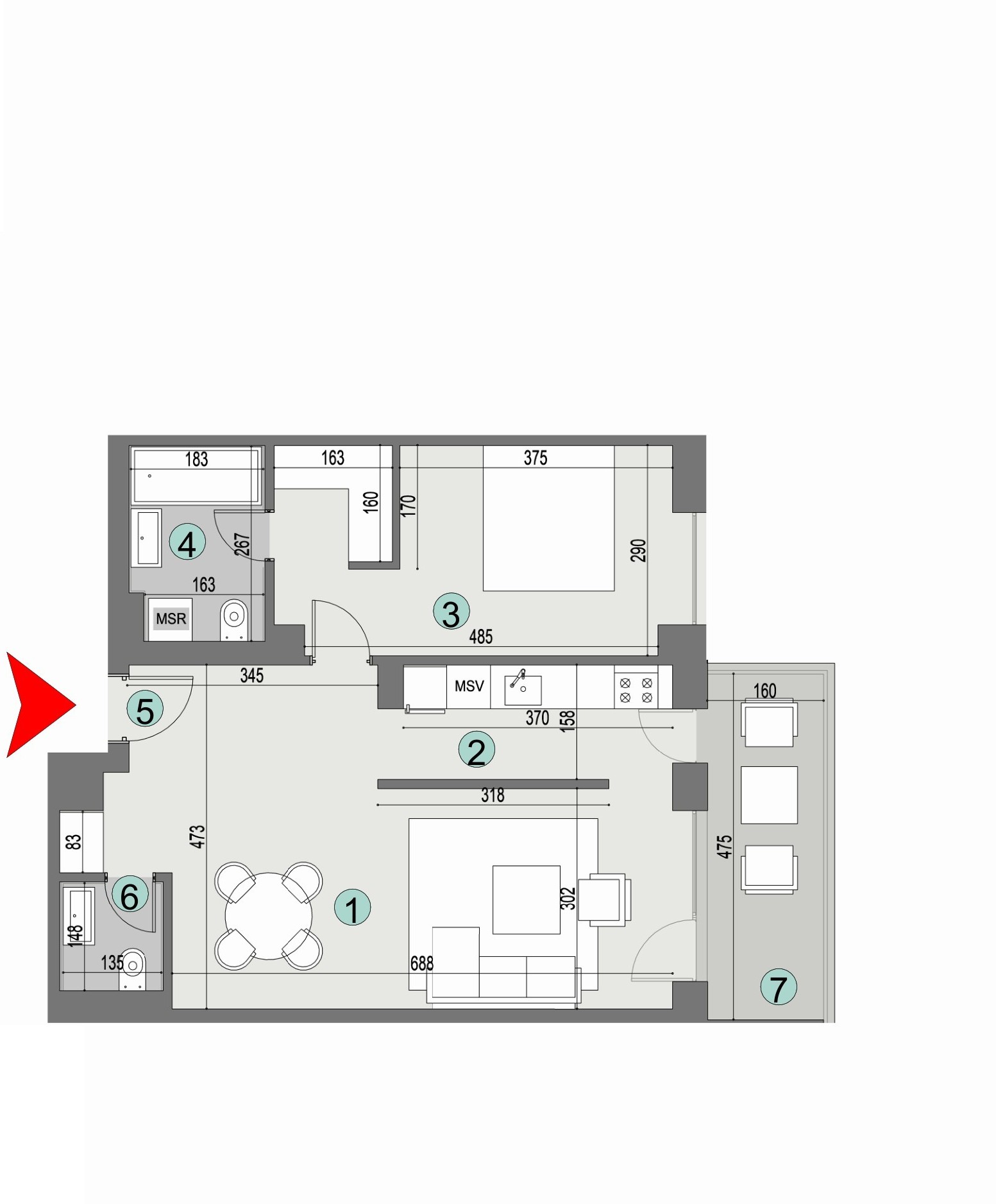 Plan apartament