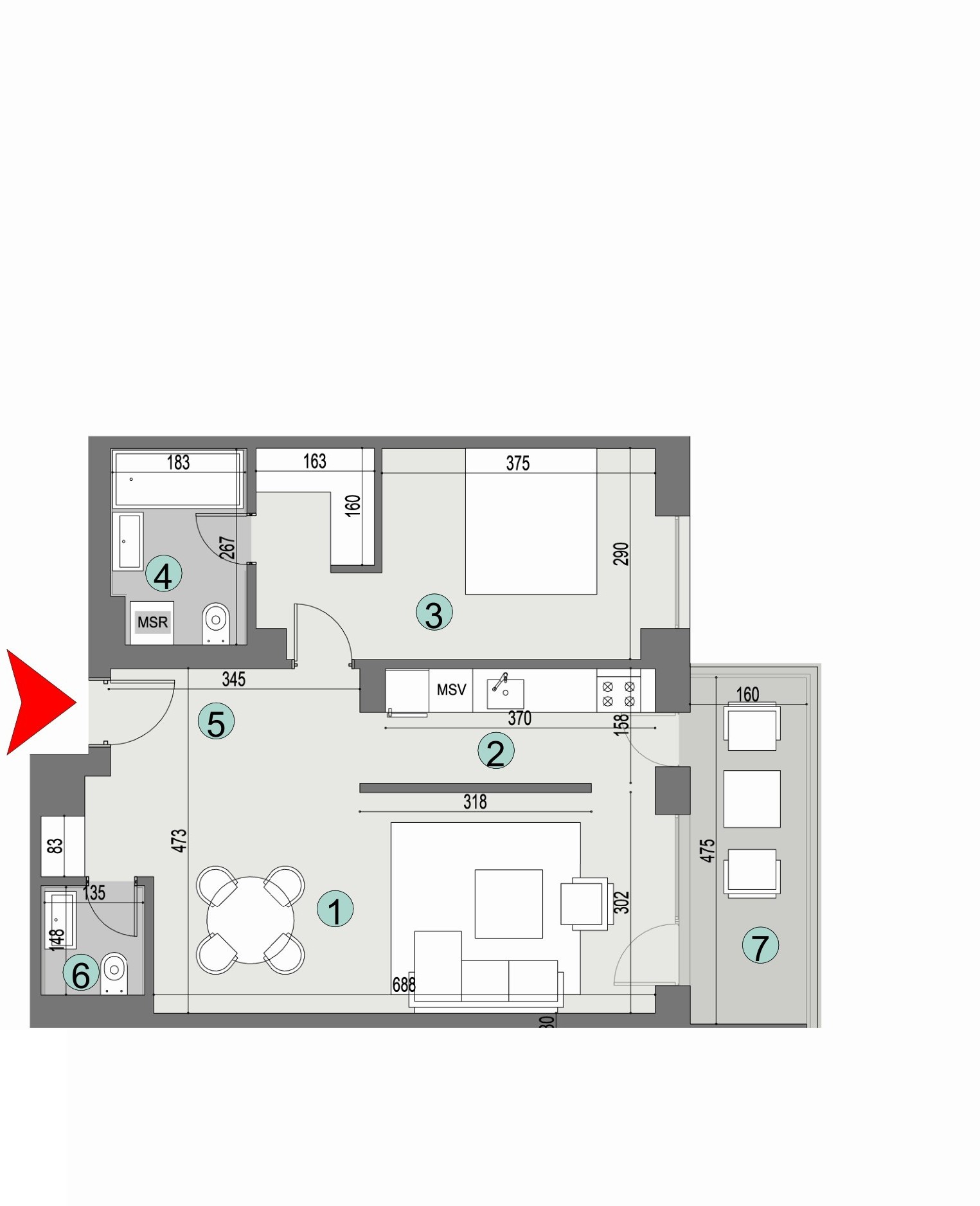 Plan apartament