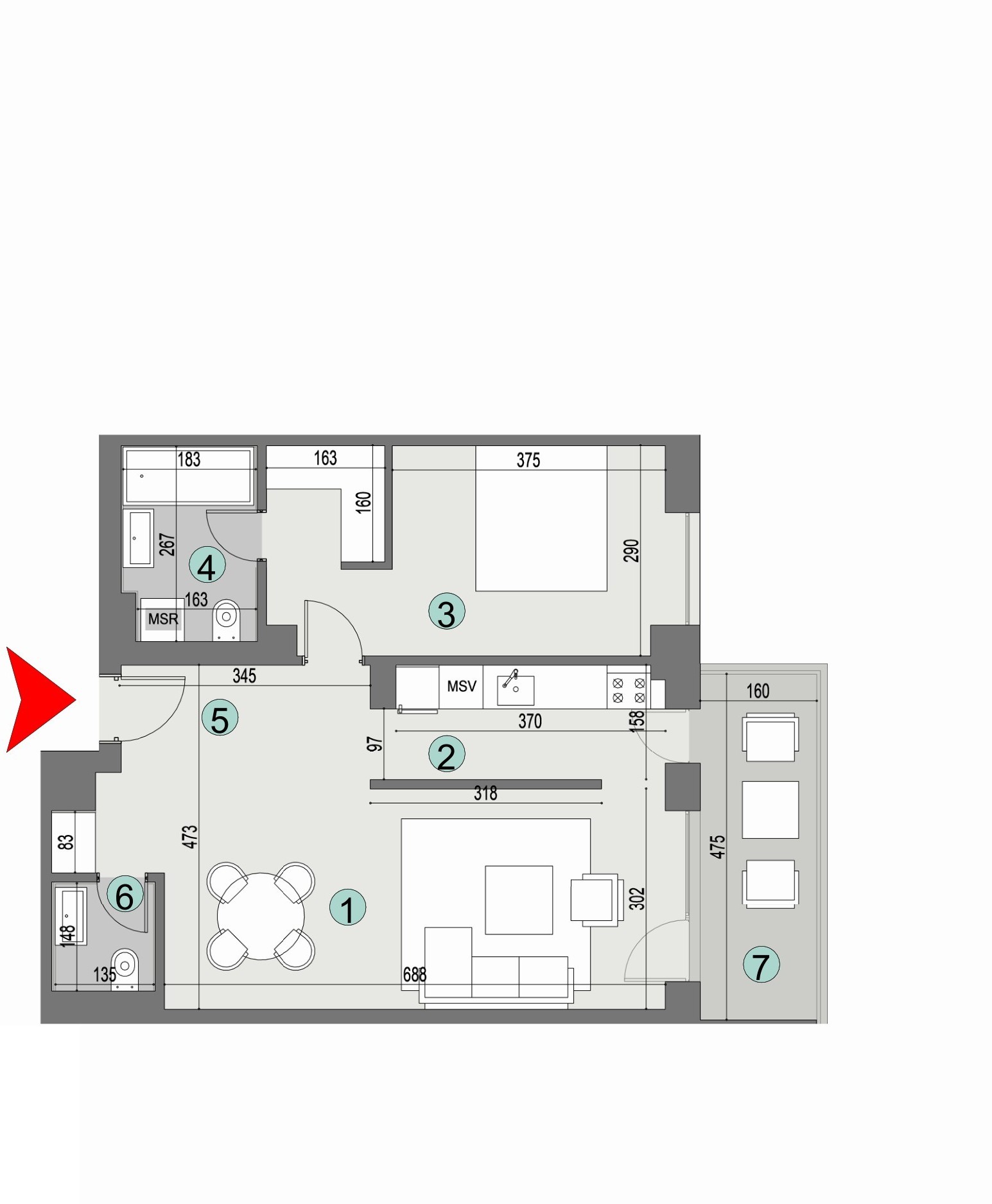 Plan apartament